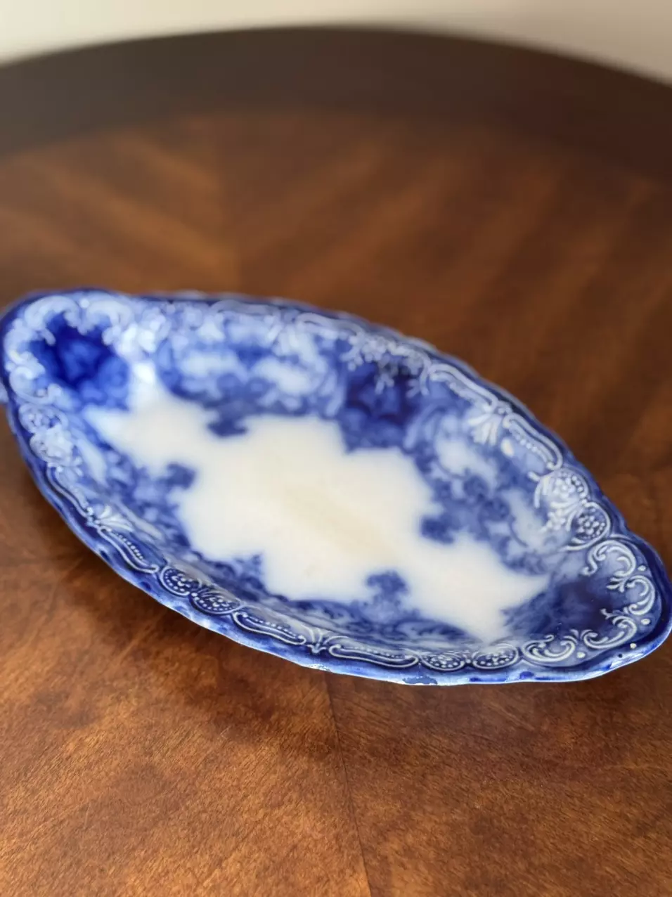plant/Antique Dainty flow blue dish by John Maddock & Sons-5