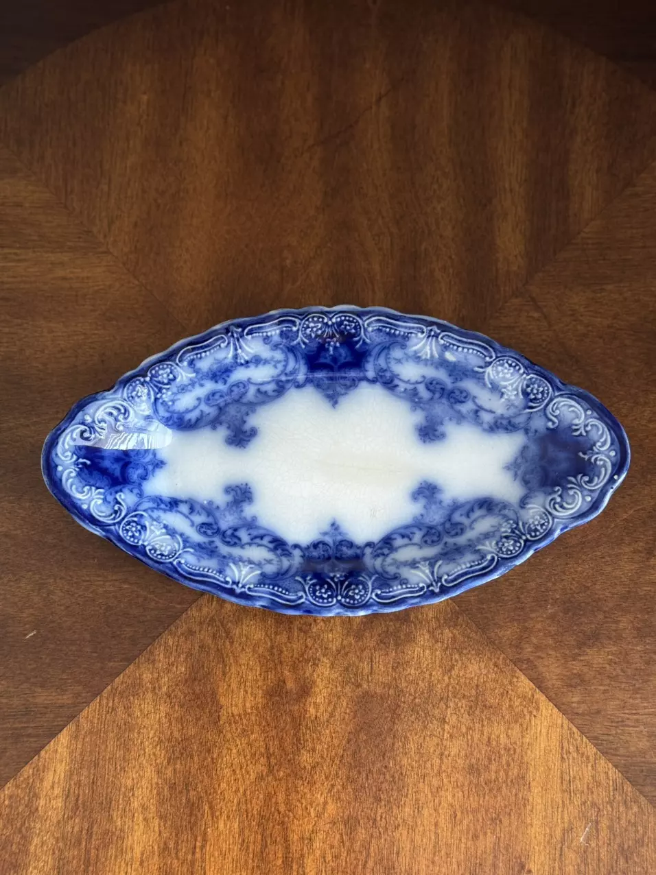 plant/Antique Dainty flow blue dish by John Maddock & Sons-0