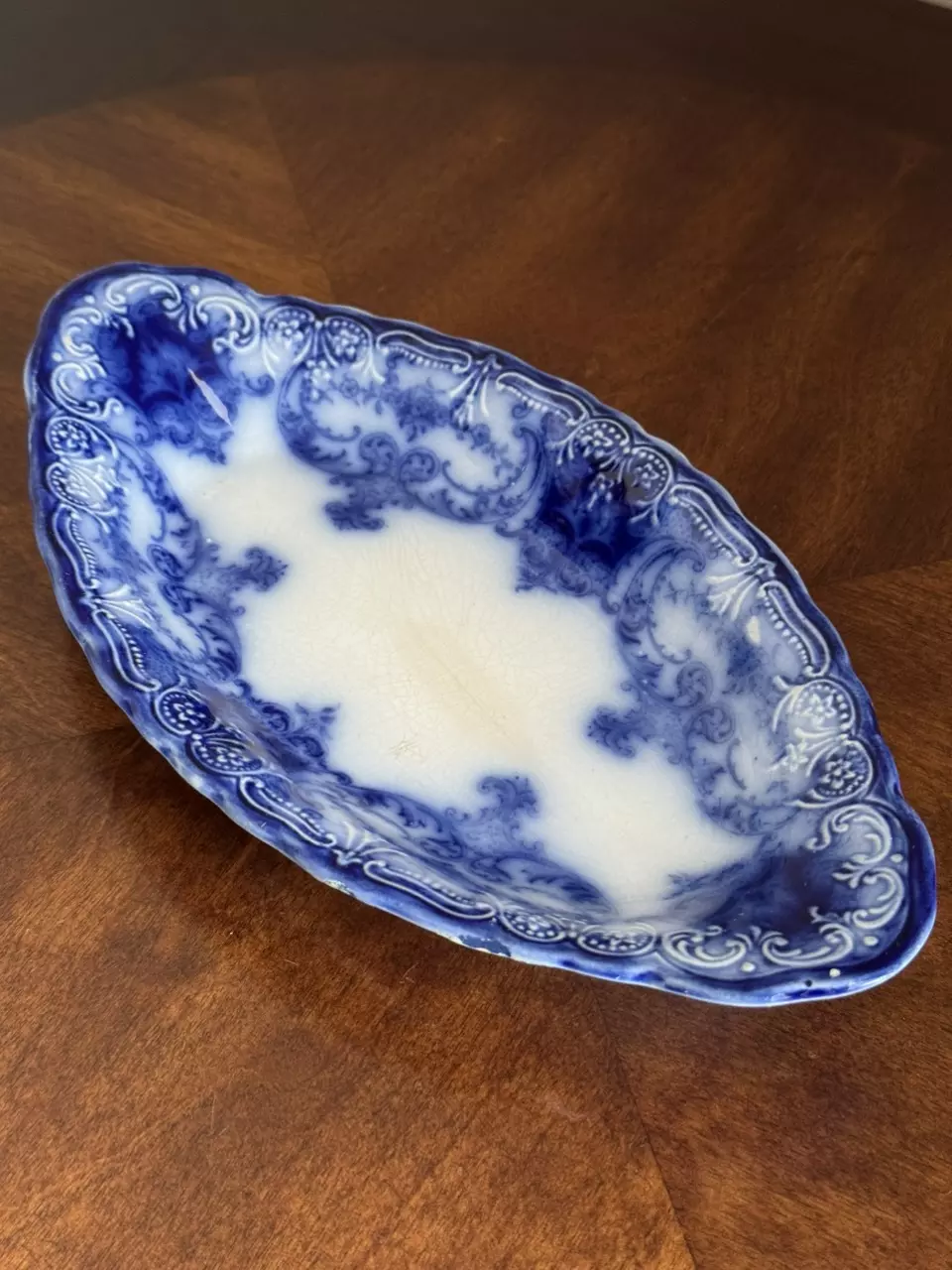 plant/Antique Dainty flow blue dish by John Maddock & Sons-1