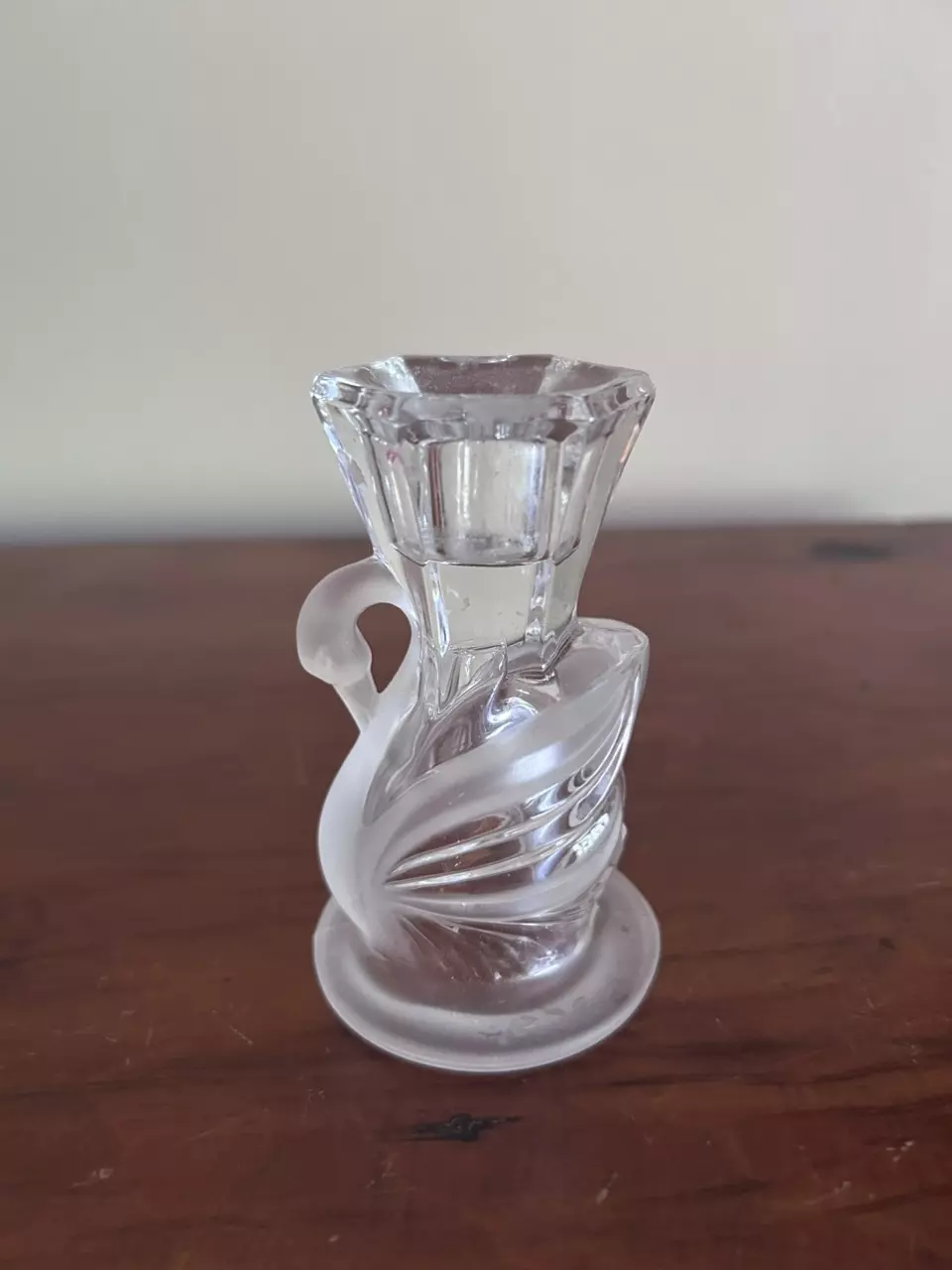 plant/Glass Swan Candle Holder-0