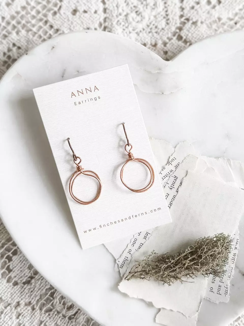 plant/Copper Earring 005-0