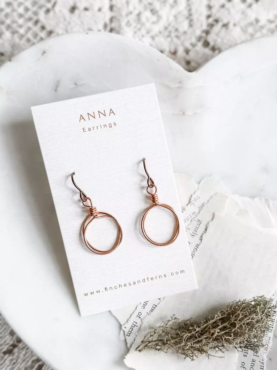 plant/Copper Earring 006-0