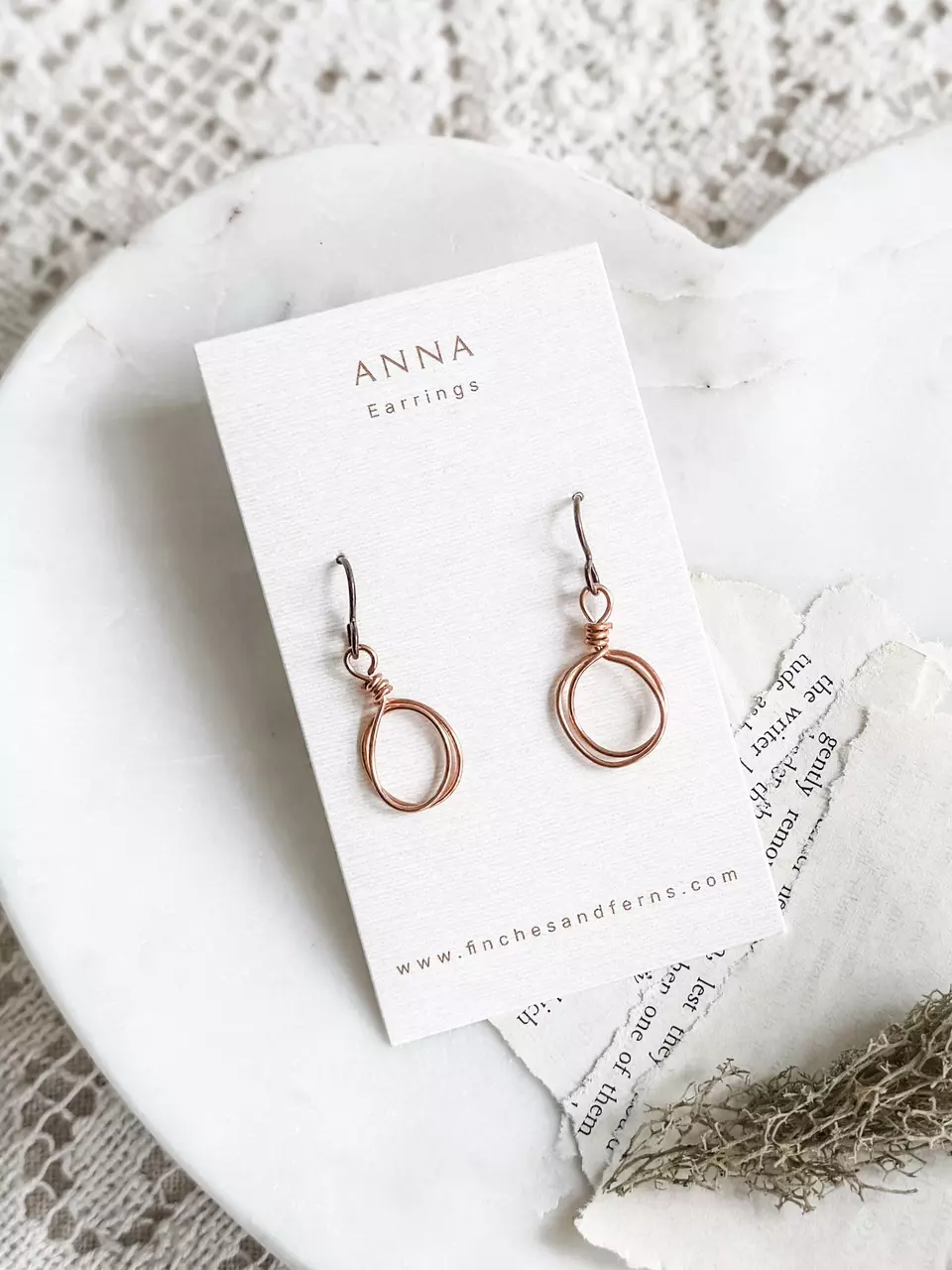 plant/Copper Earring 004-0