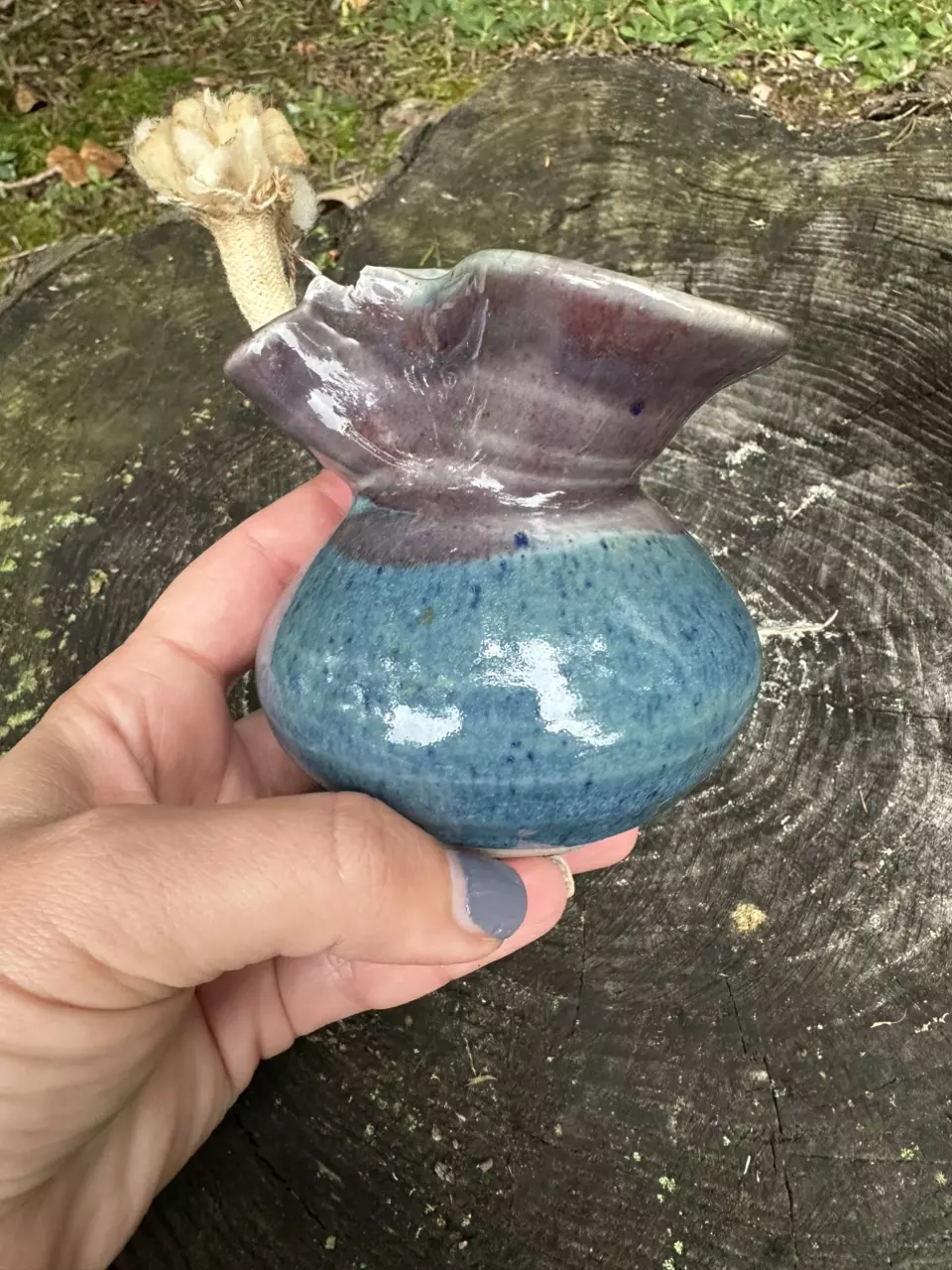 plant/Pottery Oil Lamp-2