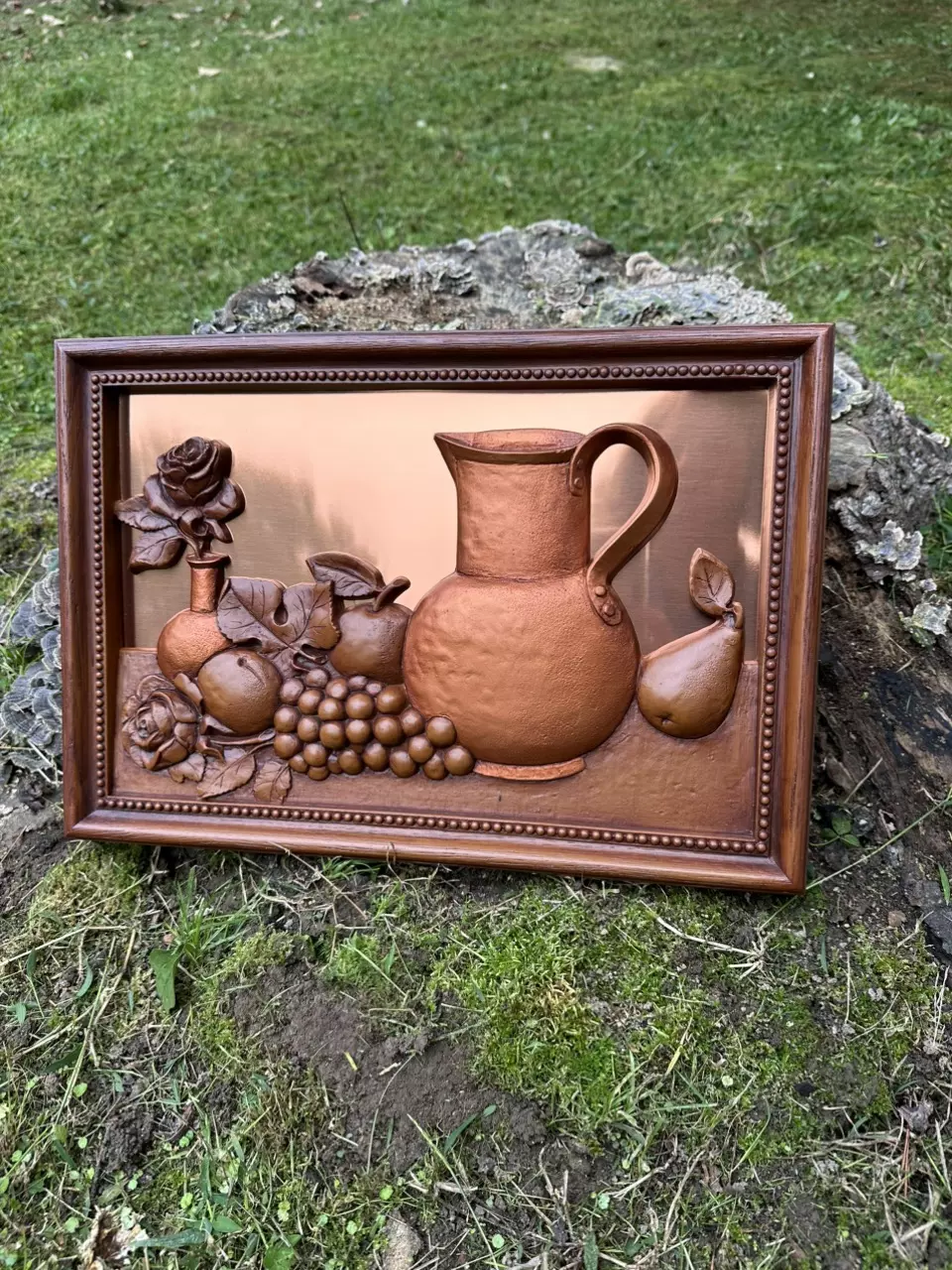 plant/Vintage Coppercraft 3D Guild Fruit Themed Art 11” x 17”-0