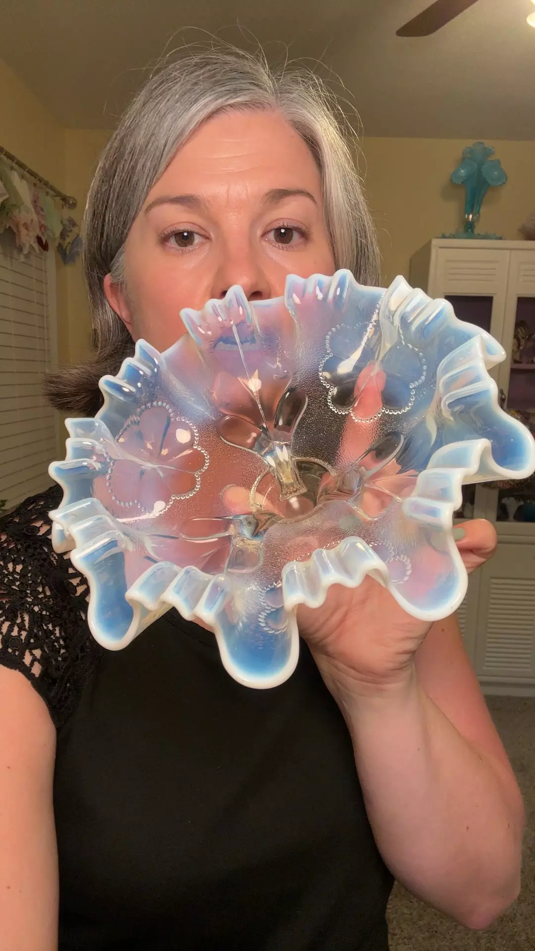 plant/Art glass bowl Dugan or Northwood-0