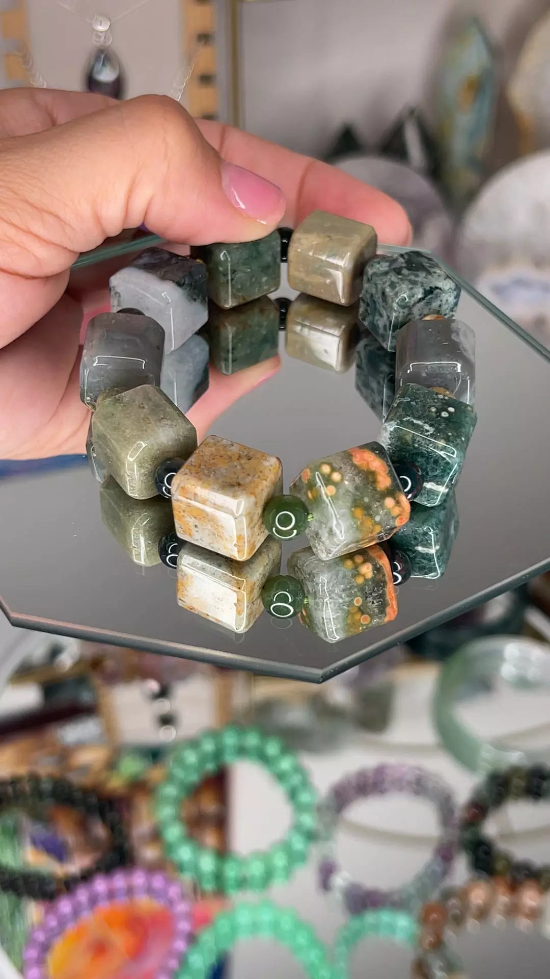 plant/Ocean Jasper Cubie $102-0