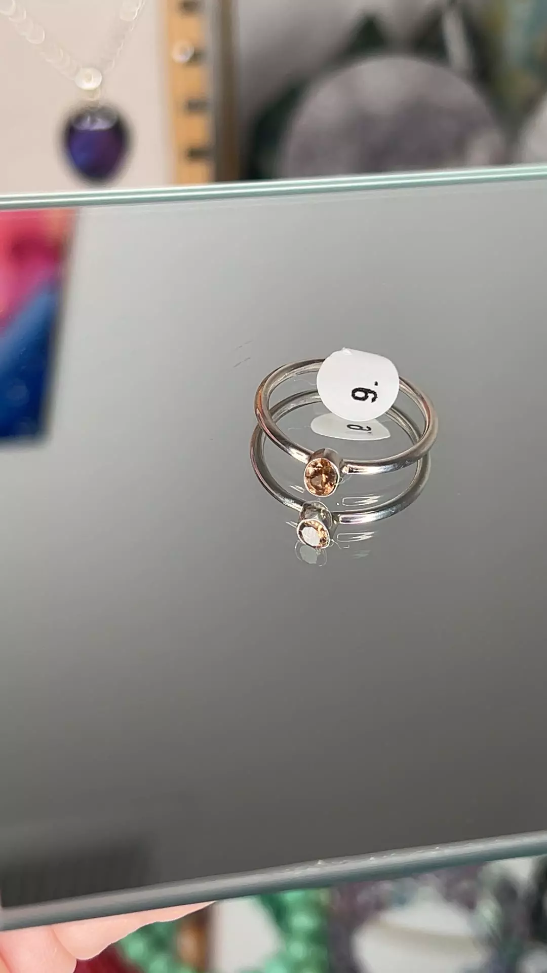 plant/Tourmaline $60 size 9 ring-0