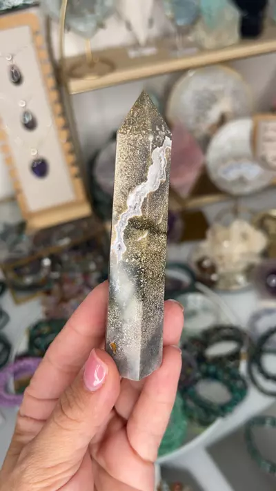 plant/Ocean Jasper w Quartz River 18-0-thumbnail