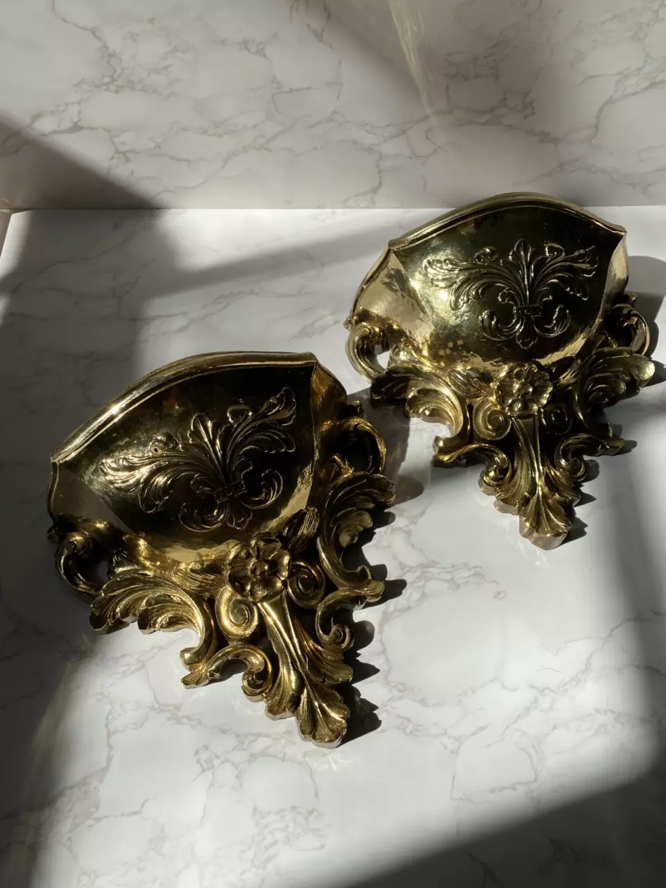 plant/Homco gold wall pockets-0