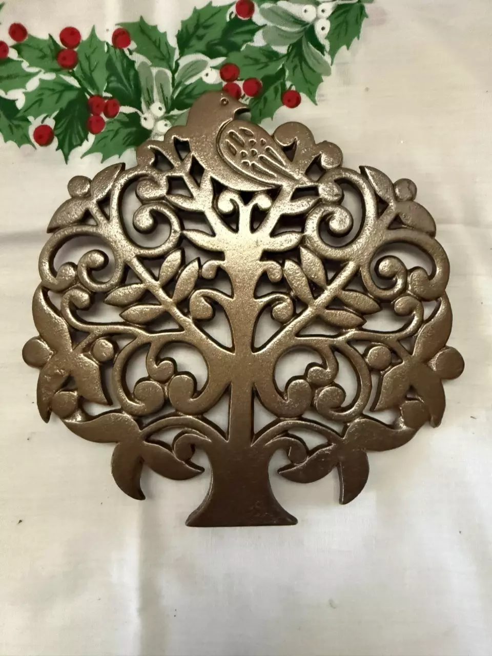 plant/Pear Tree Trivet Bronzed-0