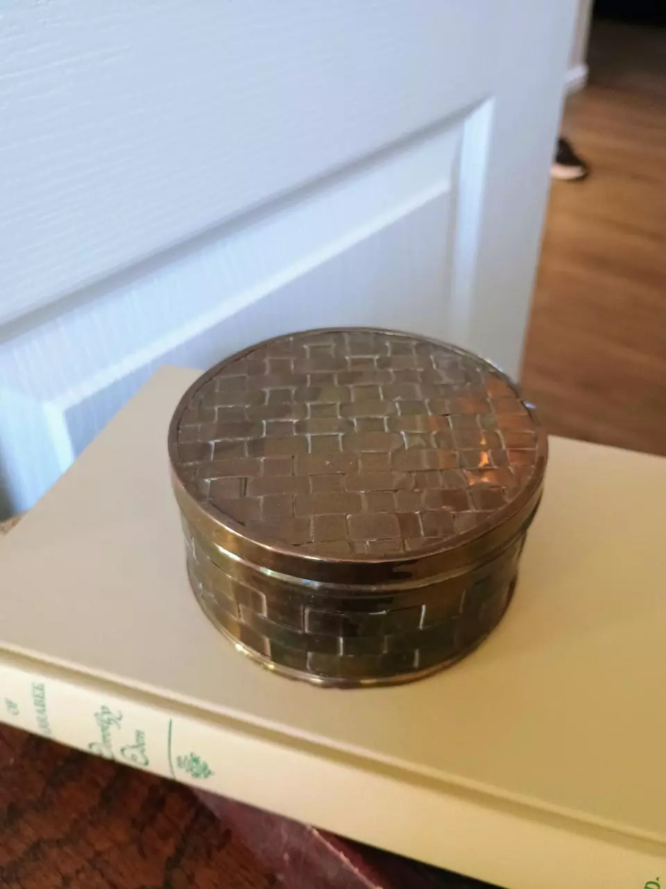 plant/Brass Woven Trinket Box-0