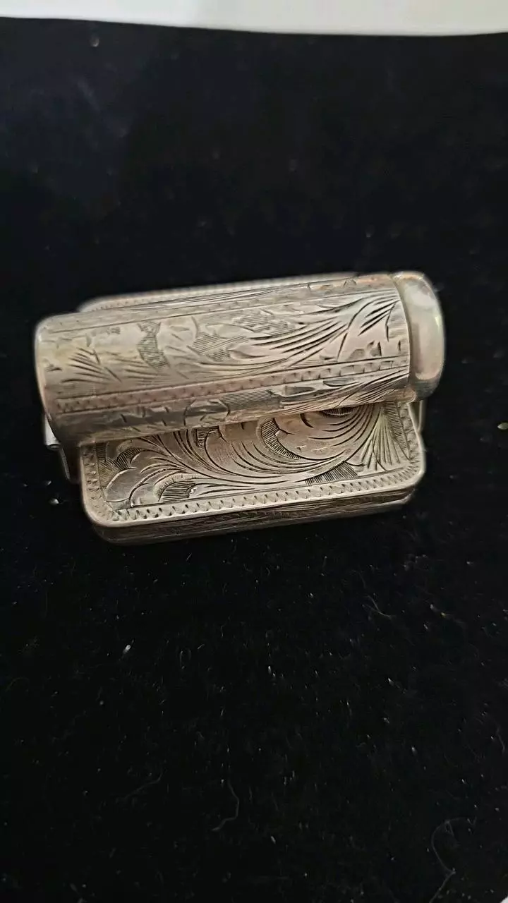 plant/Sterling Silver Powder lipstick compact-0