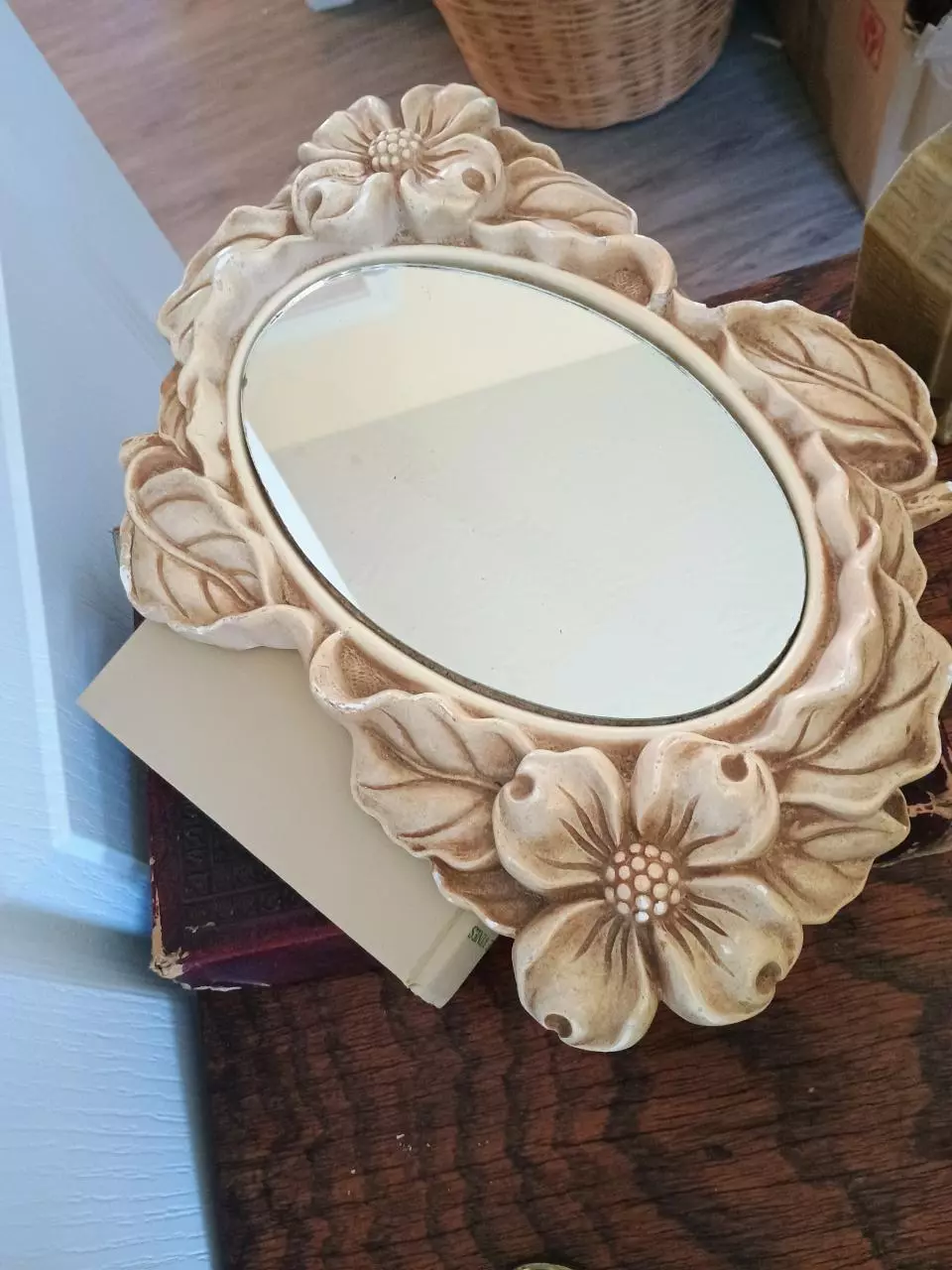 plant/Dogwood Chalkware Mirror-0