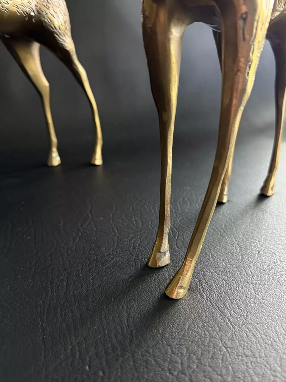 plant/Pair XL Brass Deer Buck Doe-4