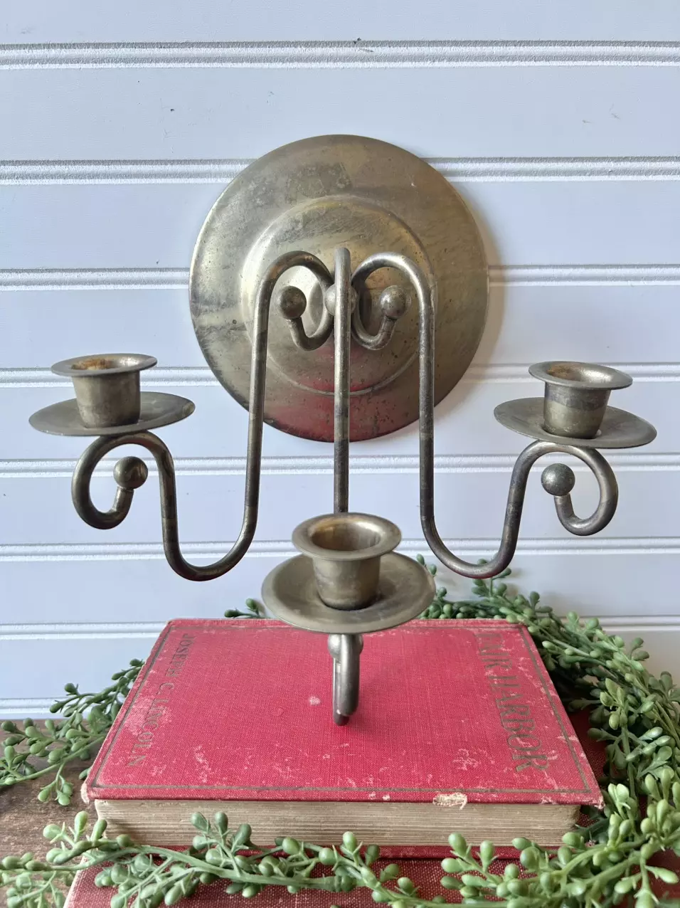 plant/brass wall sconce-0