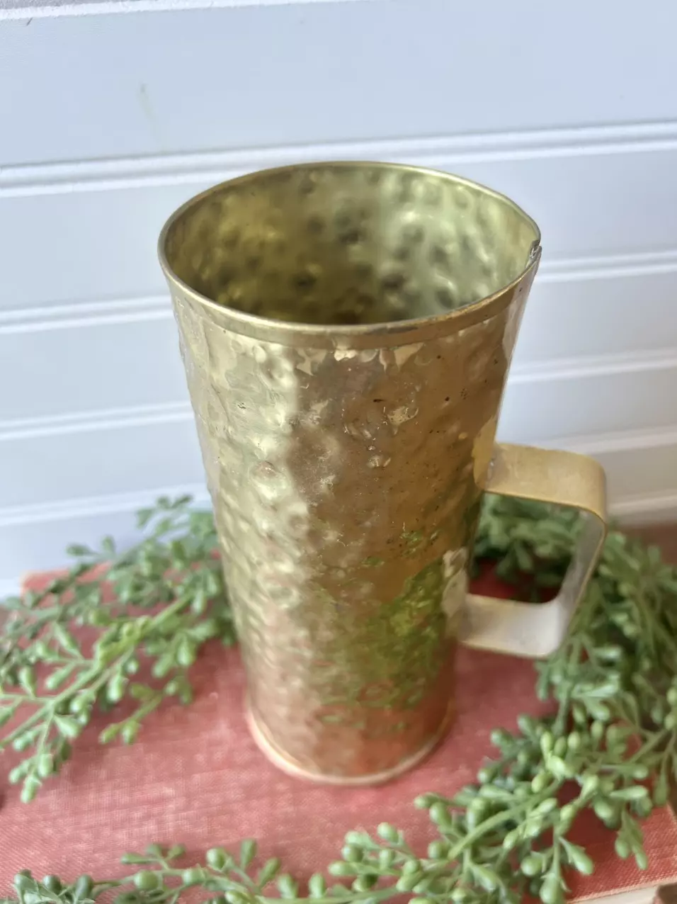 plant/Hammered brass vase/vessel-1