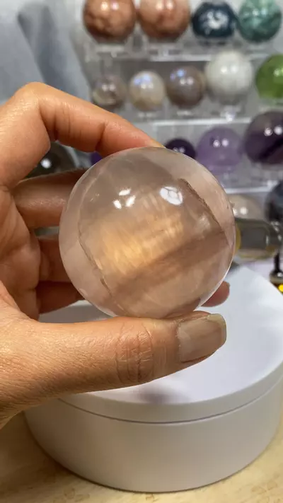 plant/Smokey Fluortie sphere 55mm w. Mica #2665-0-thumbnail