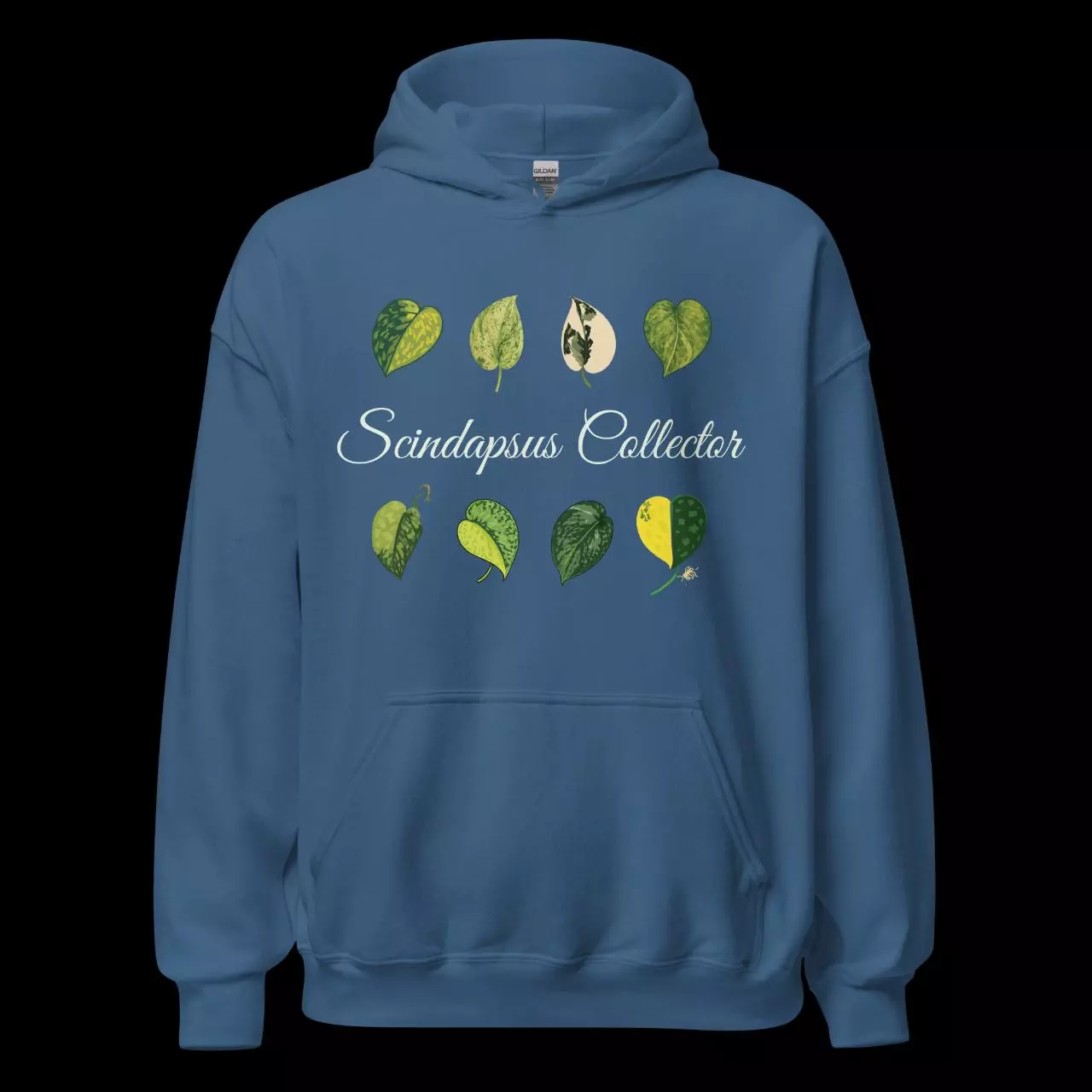 plant/Scindapsus Collector Hoodie, Indigo Blue -0