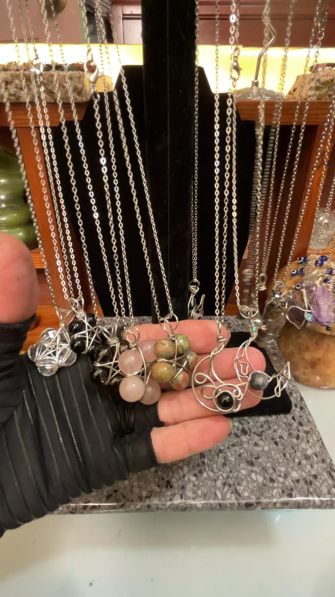 plant/Custom-made wire wrap, jewelry your choice-0