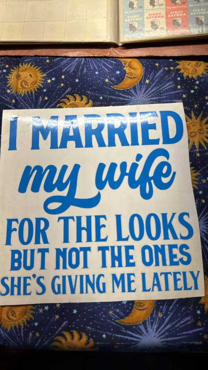 plant/I Married My Wife Vinyl Sticker-0