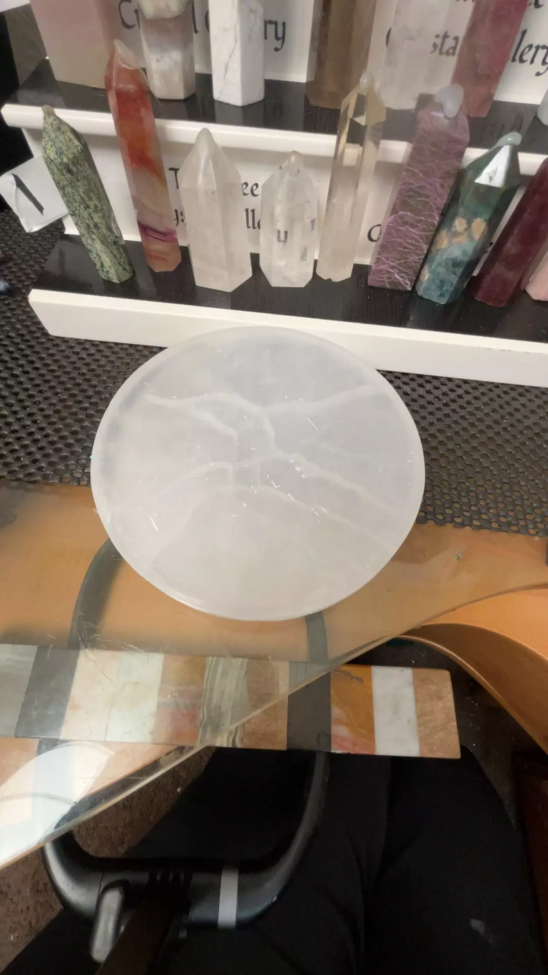 plant/5.5 inch selenite charging plates half inch thick-0