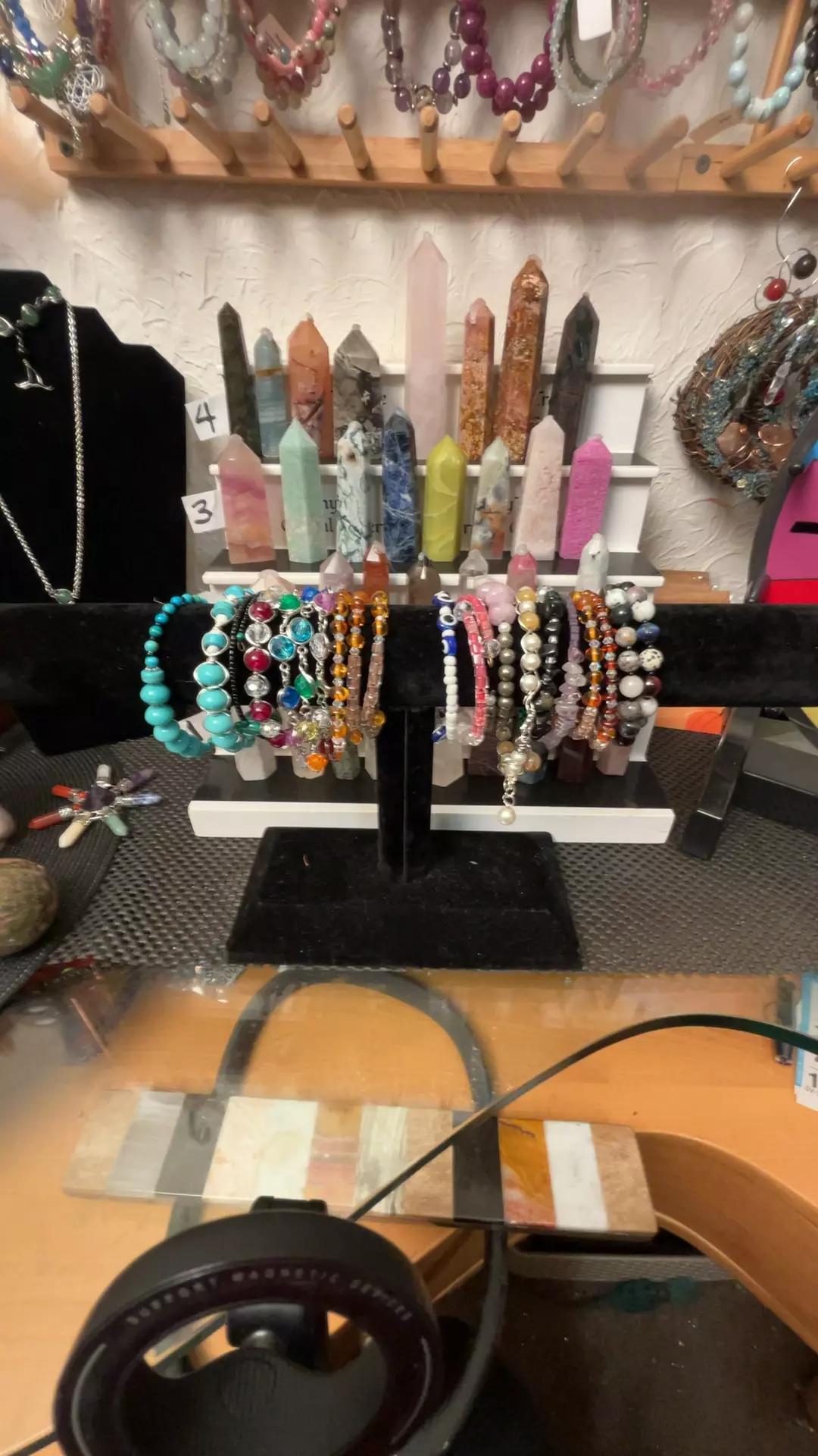 plant/Custom made bead bracelets, wire wrapped-0