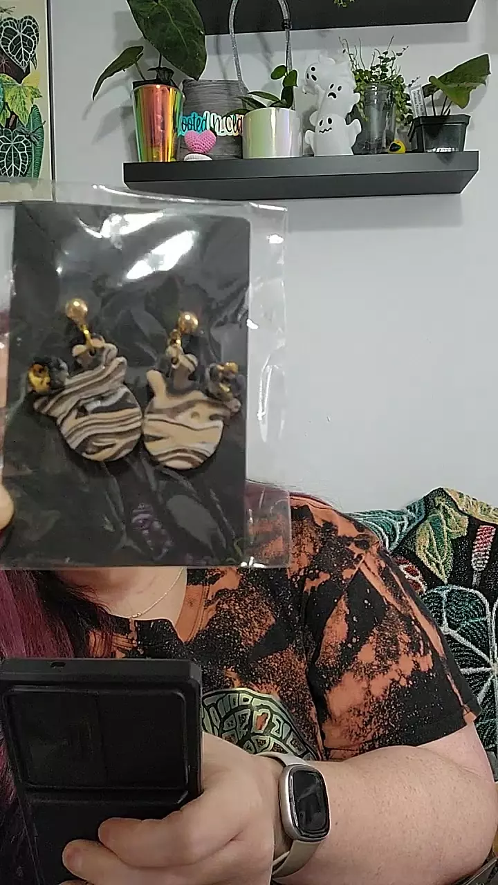 plant/Reindeer Earrings-0