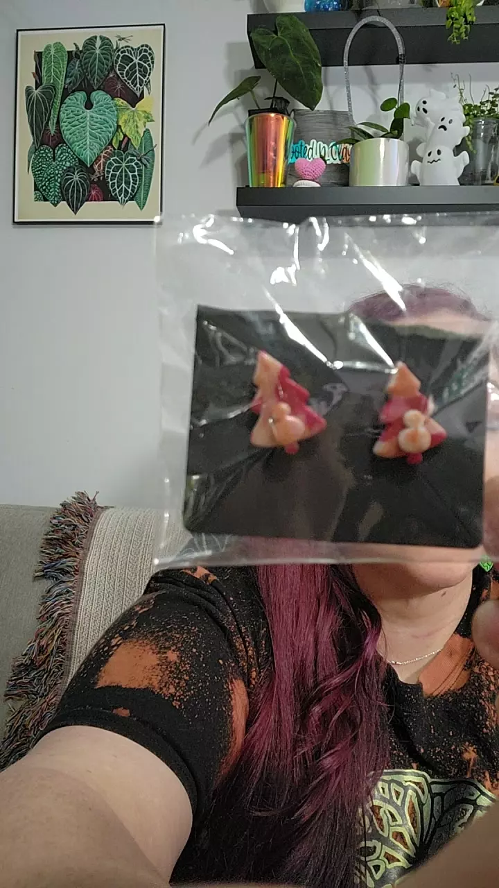 plant/CHRISTMAS TREE AND SNOWMAN EARRINGS-0