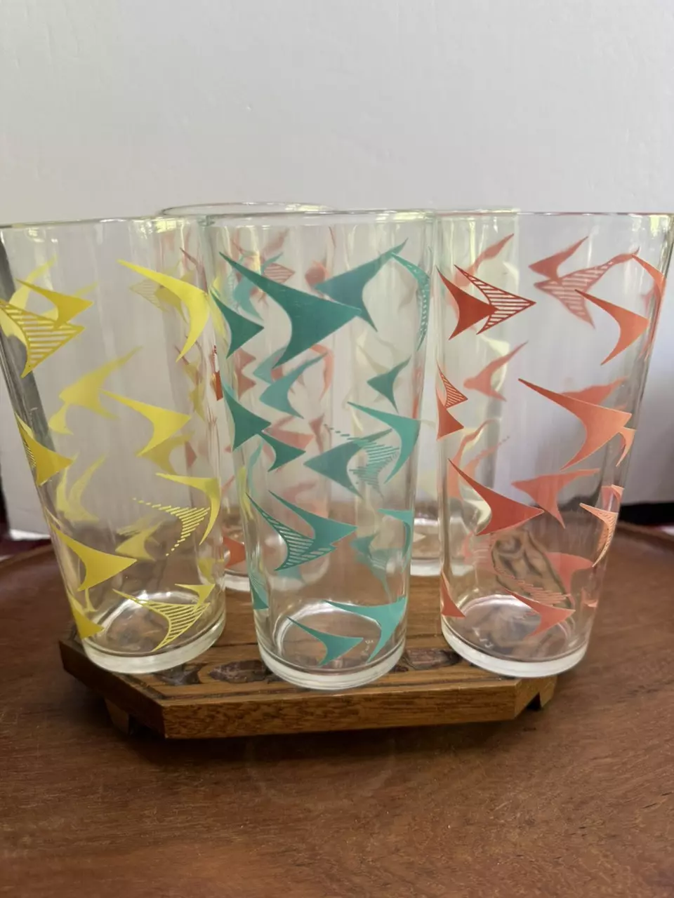 plant/MCM Atomic Boomerang Design 1950s - tumbler glasses-0