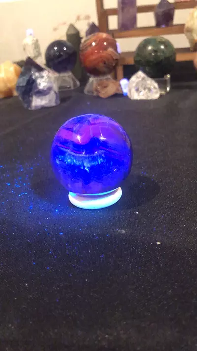 plant/Black rose fluorite sphere A $85-0-thumbnail