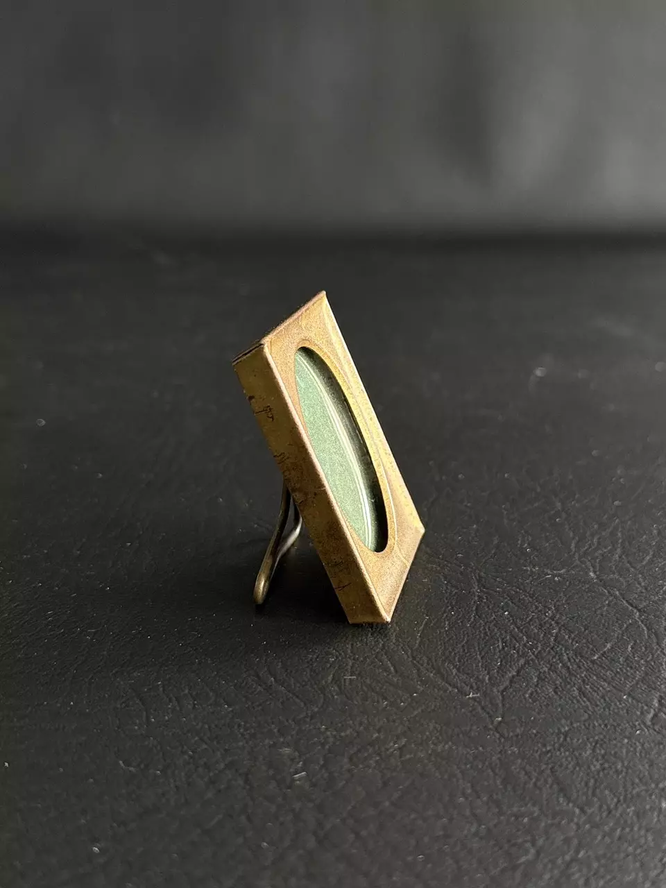 plant/Antique Miniature Brass Frame w/ Glass-1