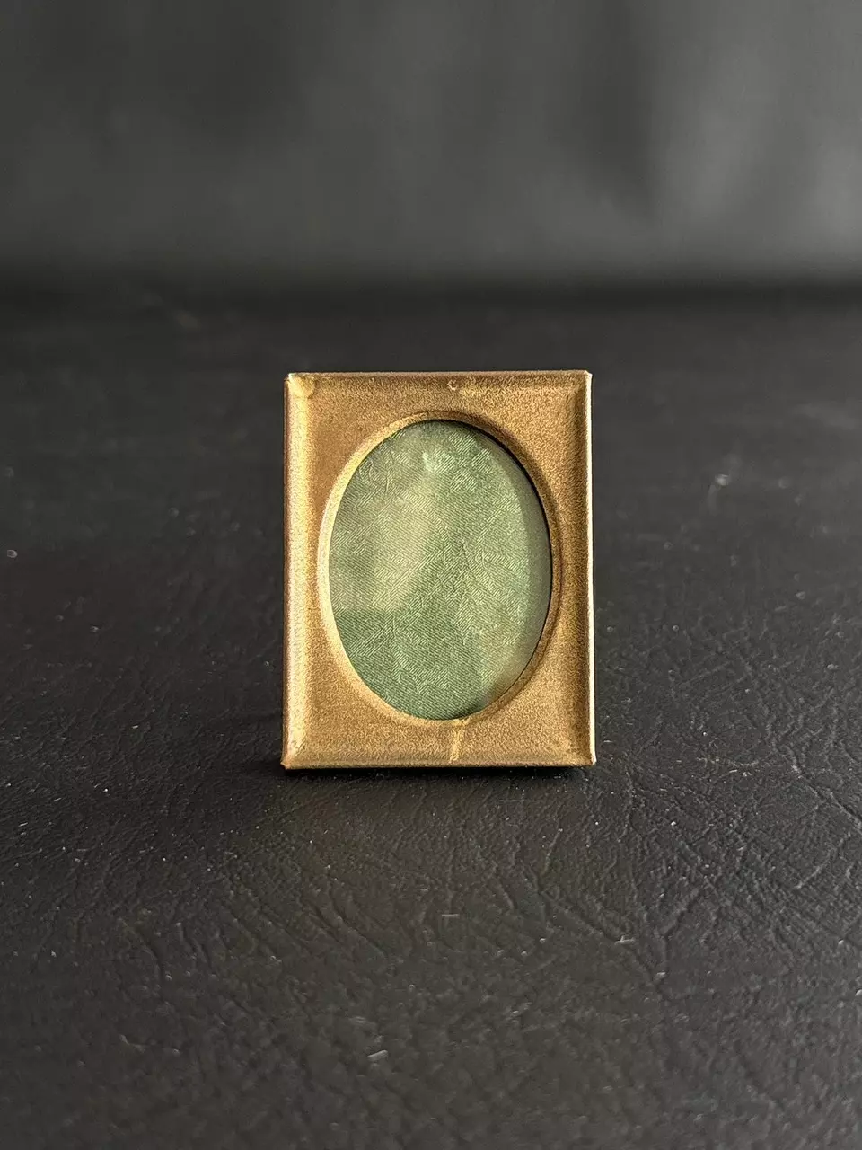 plant/Antique Miniature Brass Frame w/ Glass-0