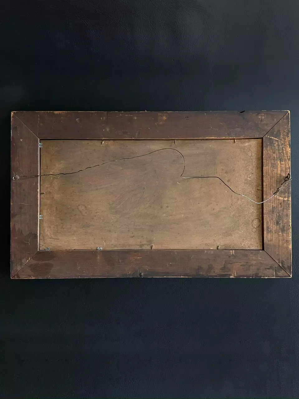 plant/Antique Framed Painting of Cows-1