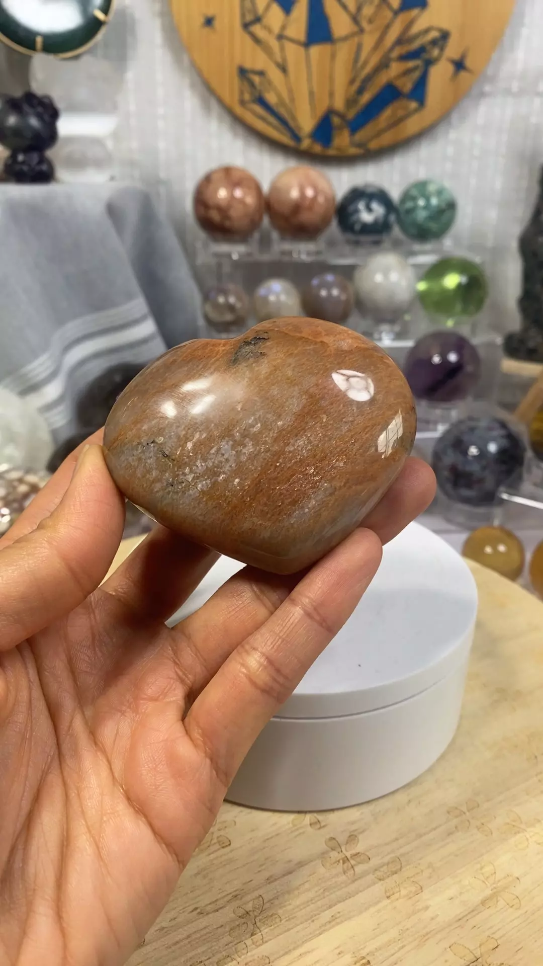 plant/Peach moonstone heart-0