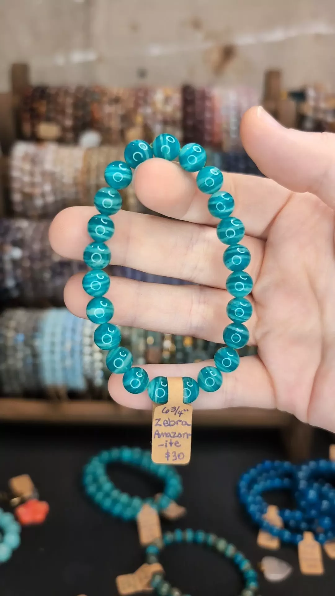 plant/Zebra Amazonite Bracelet-0