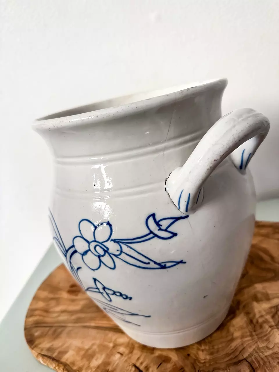 plant/Antique Rorstrand stoneware jar/pot-1