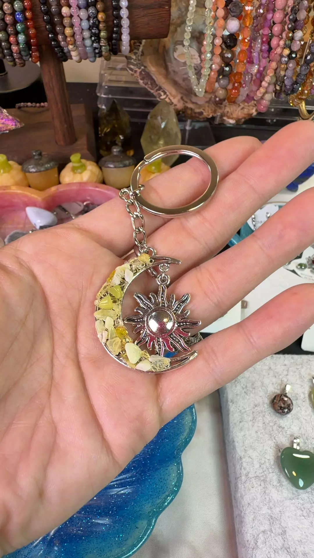plant/citrine moon keychain-0