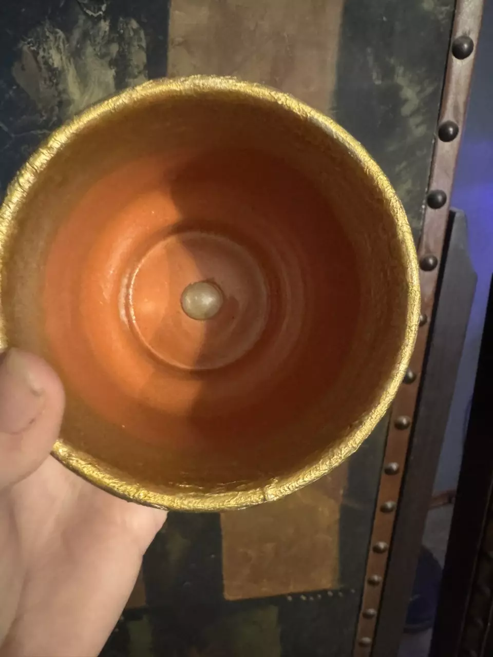 plant/Hand painted and decoupage 3.5” Terra cotta pot-5