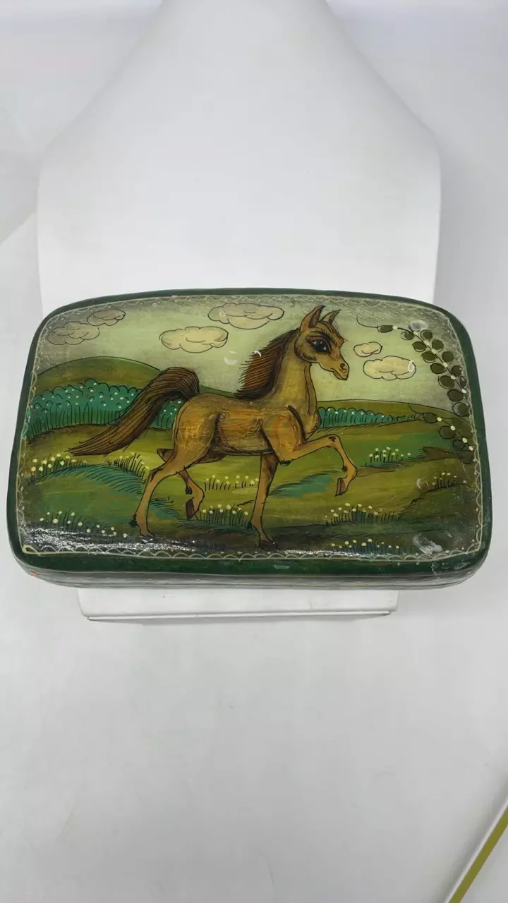 plant/Sermel Tonala Painted Horse wood box-0