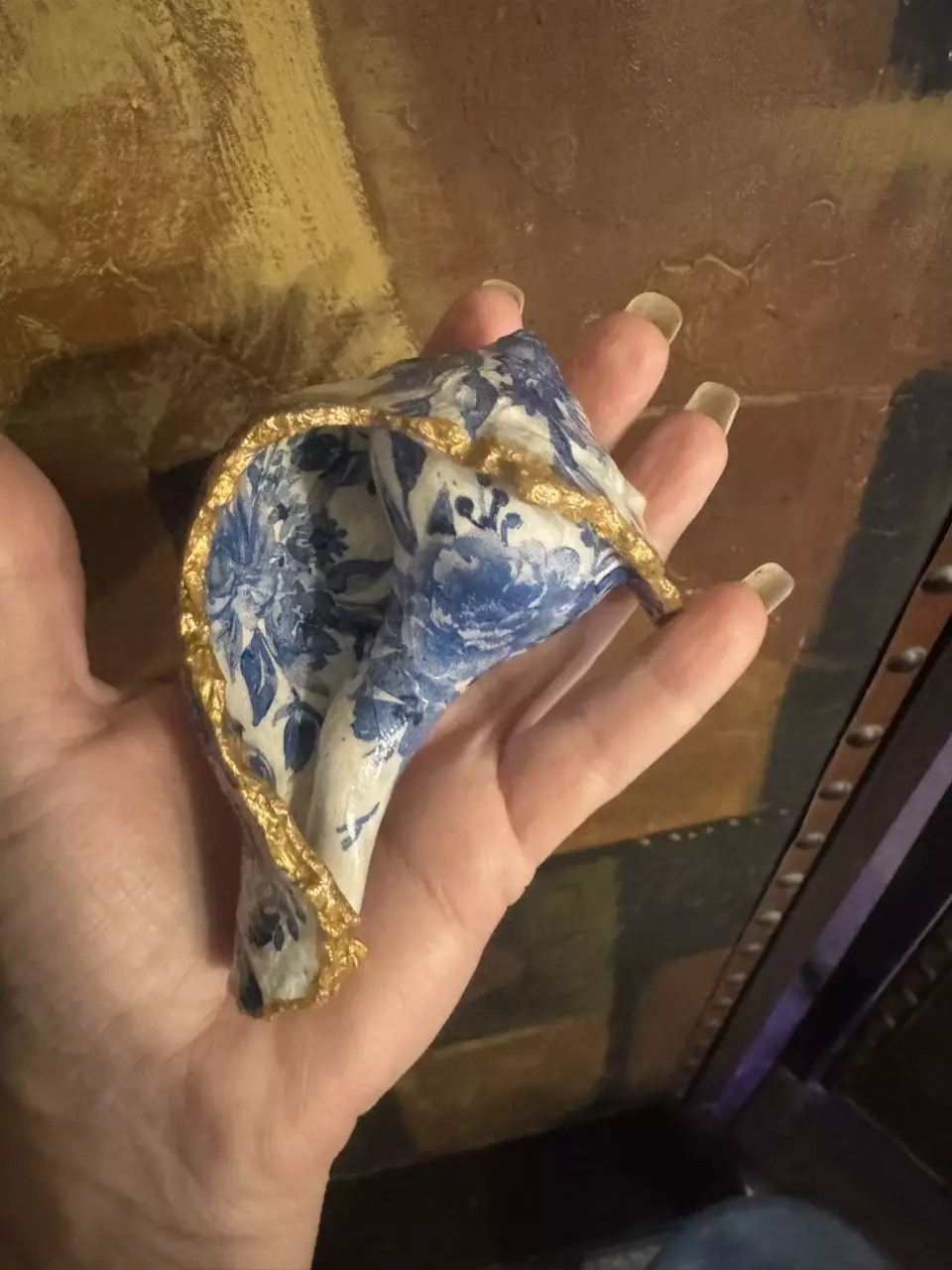 plant/Air Plant holder seashell handmade decoupage-1