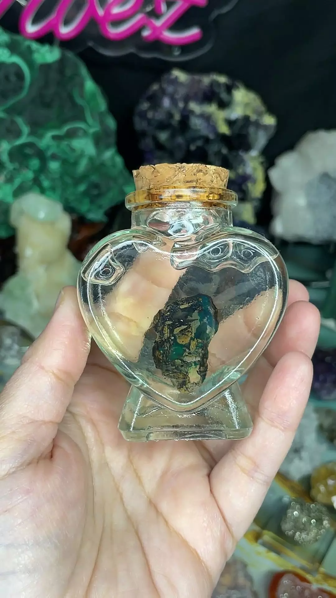 plant/High Grade Ethipoian Water Opal in Heart Jar Setup-0