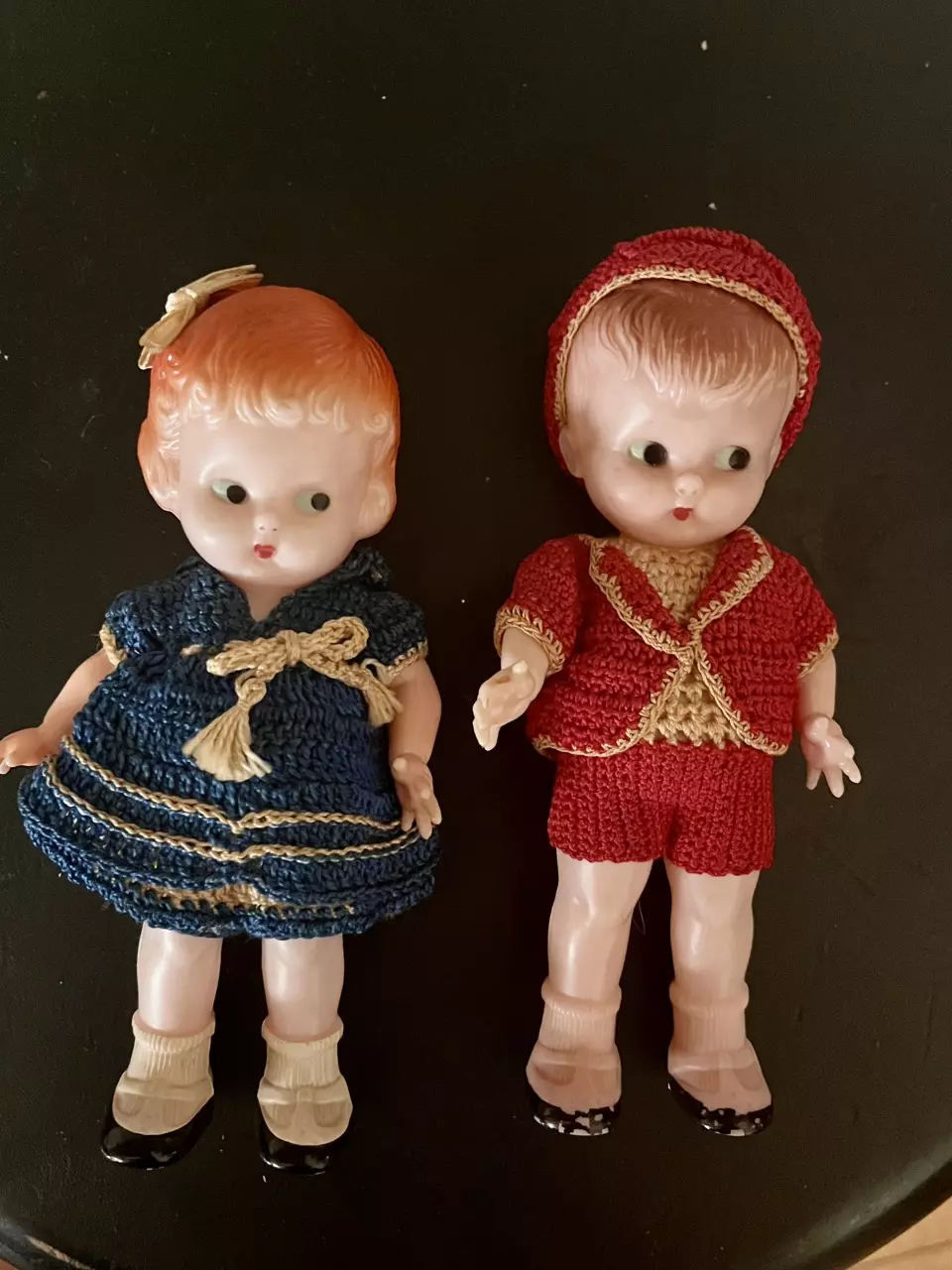 plant/6” vintage hard plastic celluloid dolls-1