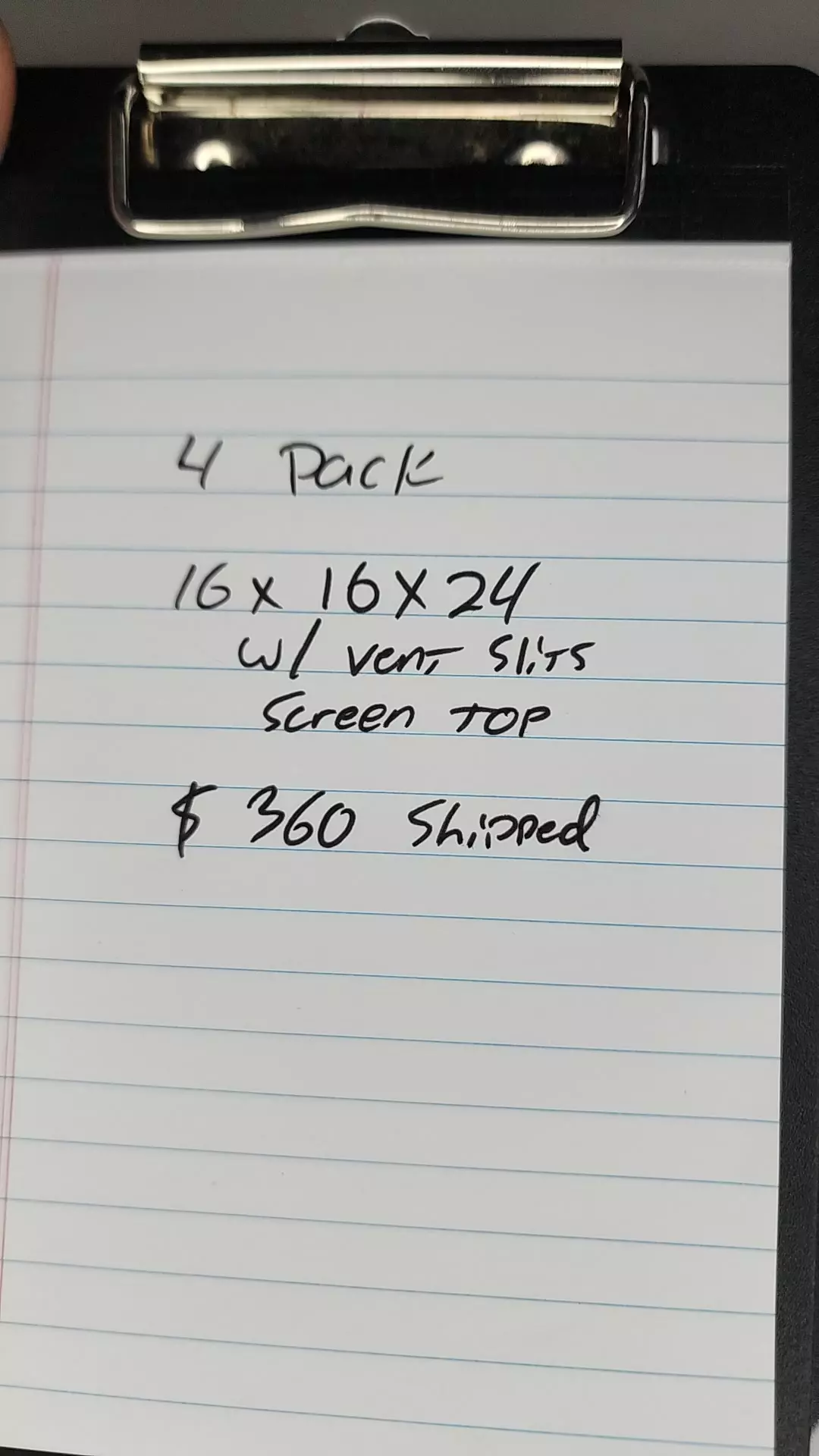 plant/16x16x24 4 PACK W/VENT + SCREEN TOP-0