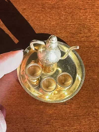 plant/Mini Brass Turkish Coffee Set-0-thumbnail