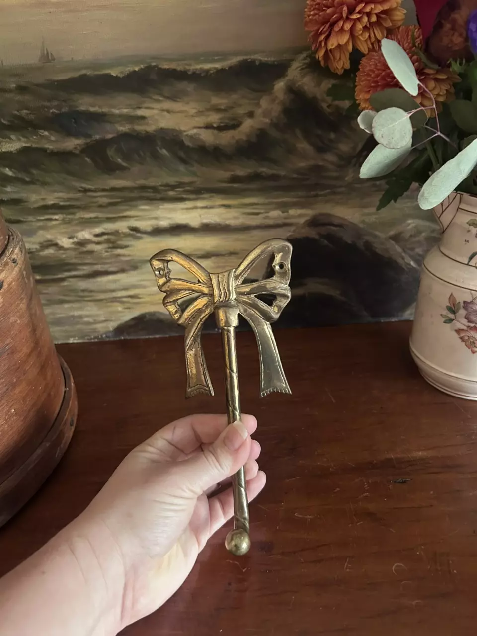 plant/Brass Bow Wall Hook-0