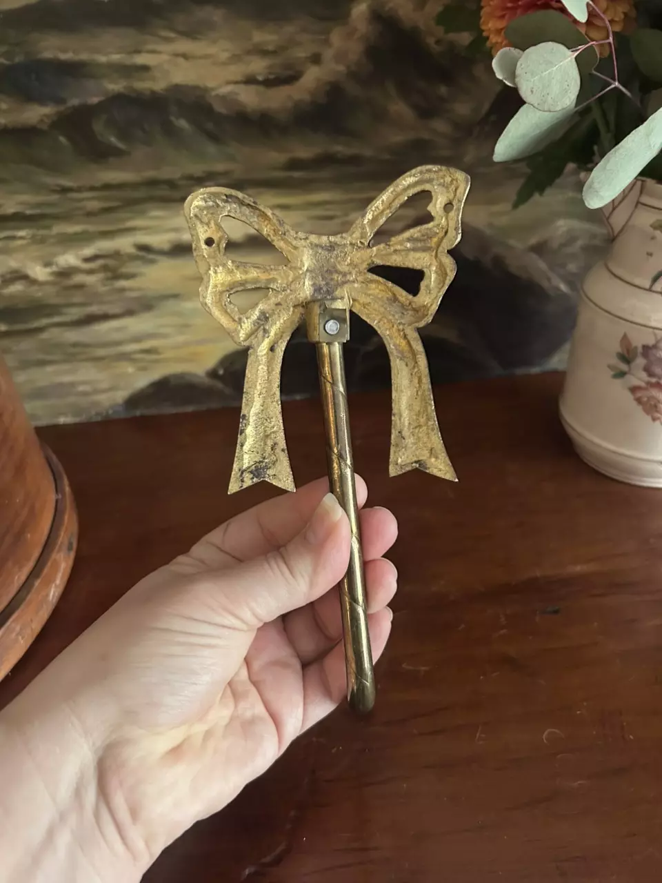 plant/Brass Bow Wall Hook-2