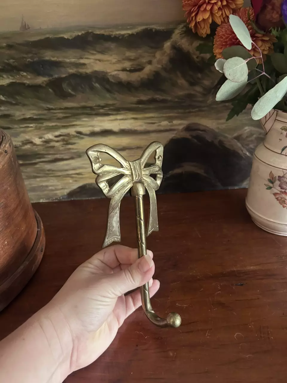 plant/Brass Bow Wall Hook-1