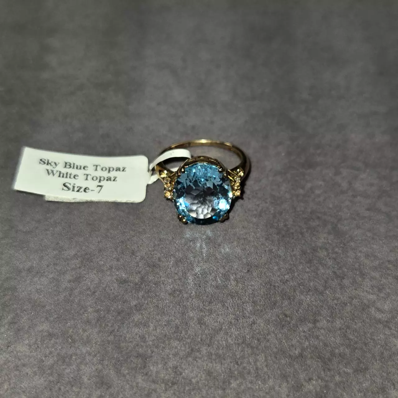 plant/Blue & White Topaz Ring-0