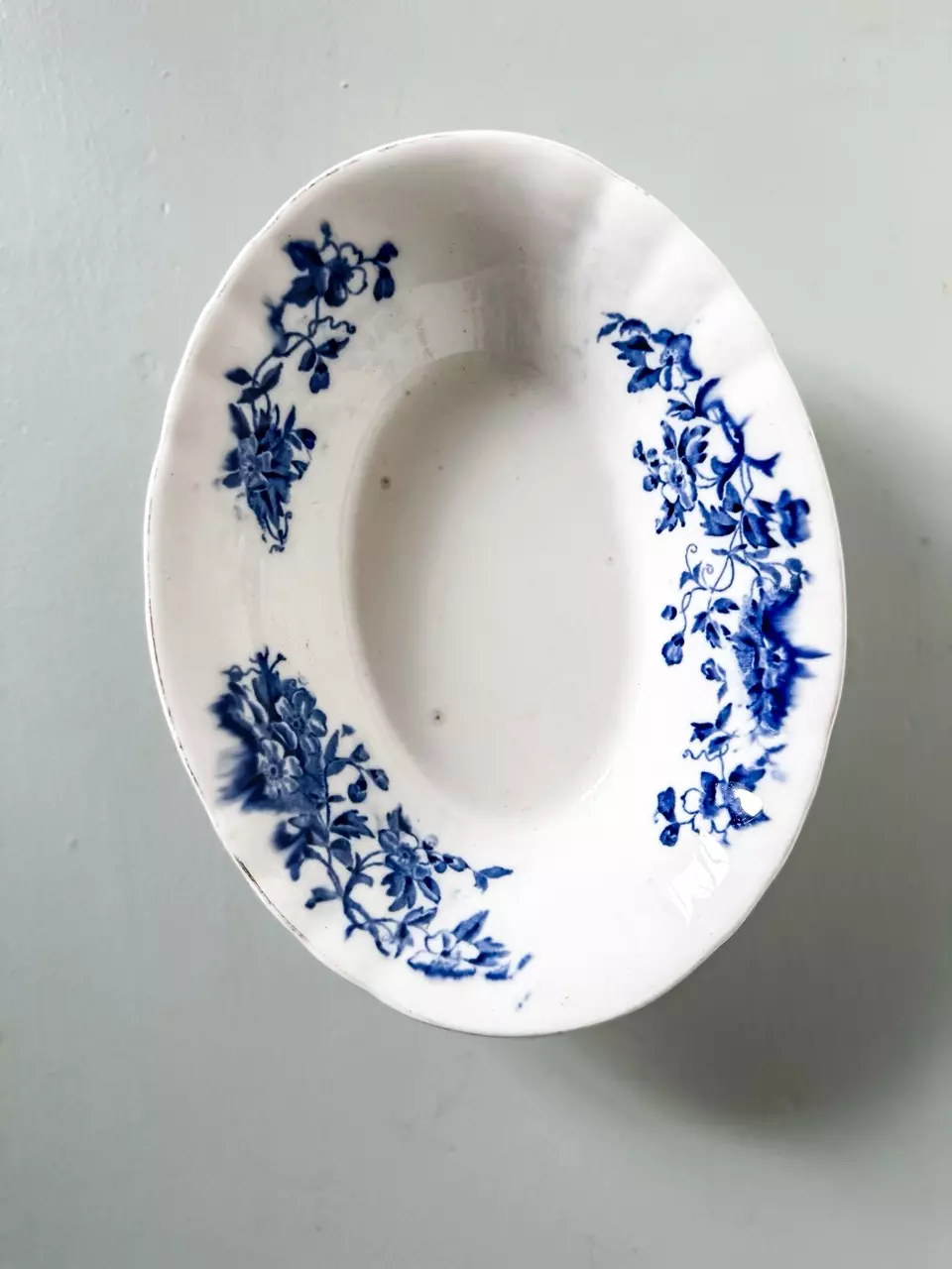 plant/Antique ironstone transferware serving dish-0